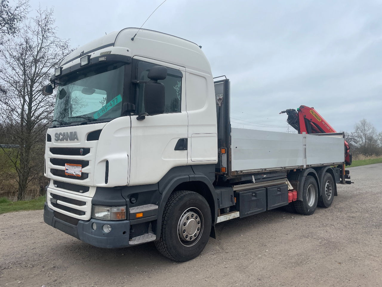 Scania R480 with Palfinger PK 19.001 SLD crane - 드롭사이드/ 플랫베드 트럭 : 사진 1 Scania R480 with Palfinger PK 19.001 SLD crane - 드롭사이드/ 플랫베드 트럭 : 사진 1