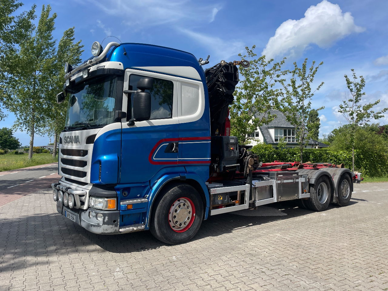 Scania R480 with hiab hookloader and hiab 262 EP5 with remote crane 2019 - 컨테이너 운반 장치/ 스와프 보디 트럭, 크레인 트럭 : 사진 1 Scania R480 with hiab hookloader and hiab 262 EP5 with remote crane 2019 - 컨테이너 운반 장치/ 스와프 보디 트럭, 크레인 트럭 : 사진 1