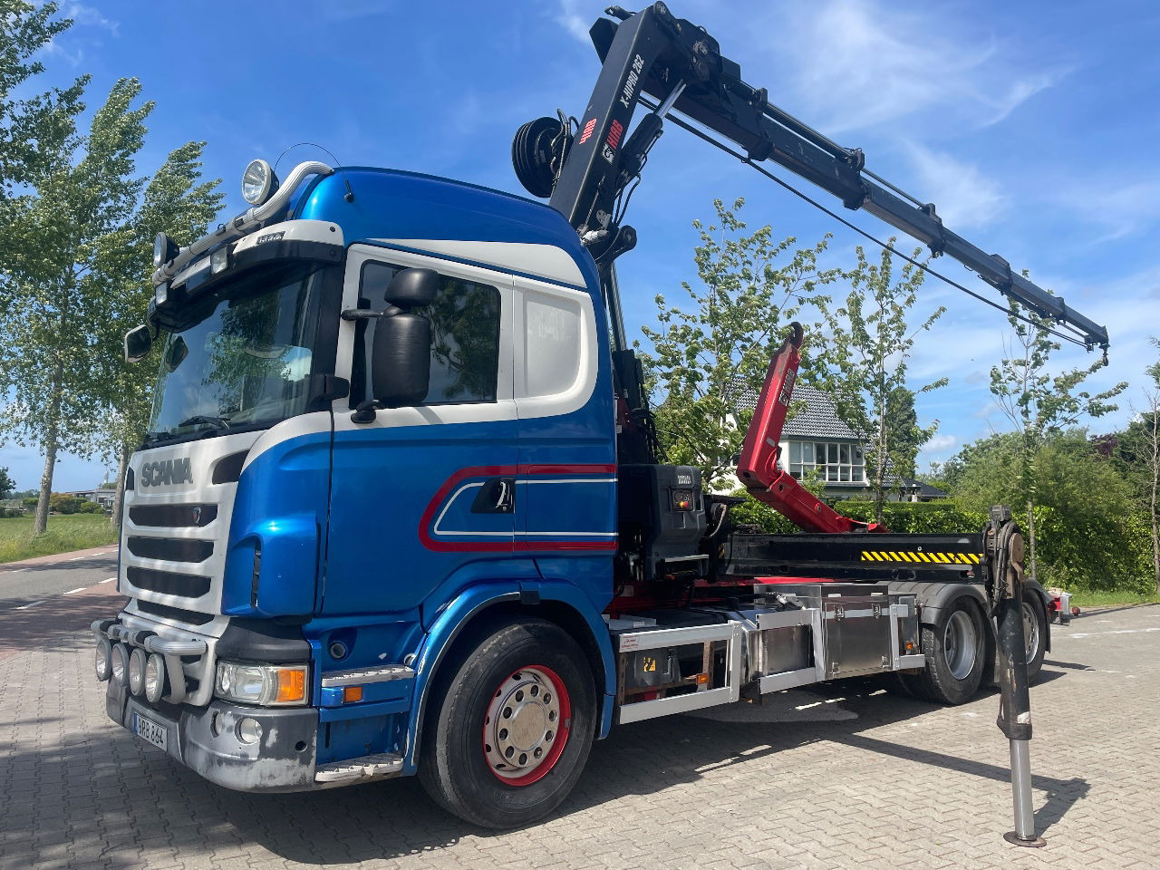 Scania R480 with hiab hookloader and hiab 262 EP5 with remote crane 2019 - 컨테이너 운반 장치/ 스와프 보디 트럭, 크레인 트럭 : 사진 5 Scania R480 with hiab hookloader and hiab 262 EP5 with remote crane 2019 - 컨테이너 운반 장치/ 스와프 보디 트럭, 크레인 트럭 : 사진 5