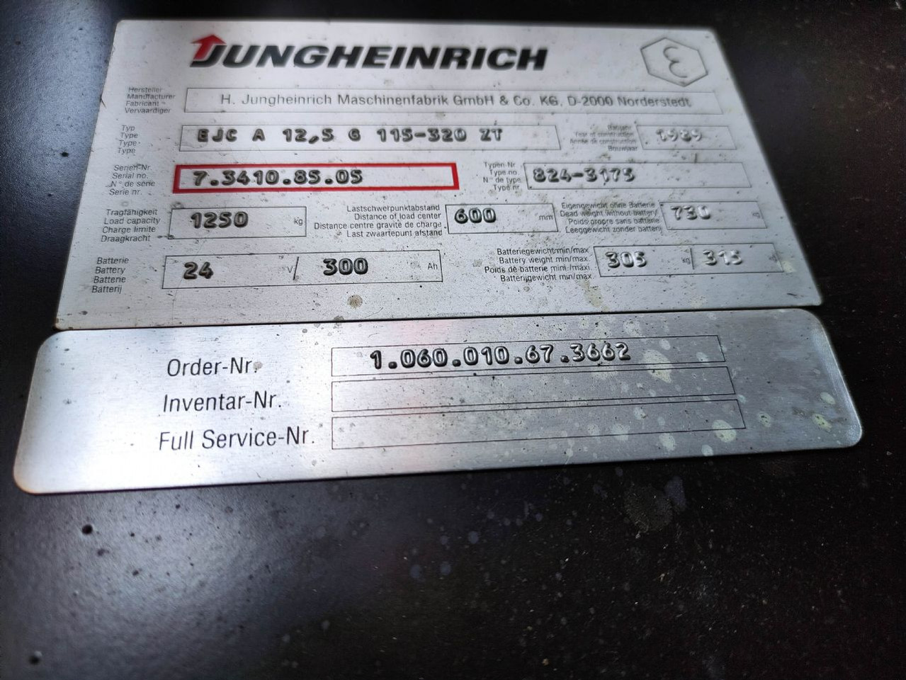 Jungheinrich EJC A12.5 G - 스태커 : 사진 5 Jungheinrich EJC A12.5 G - 스태커 : 사진 5