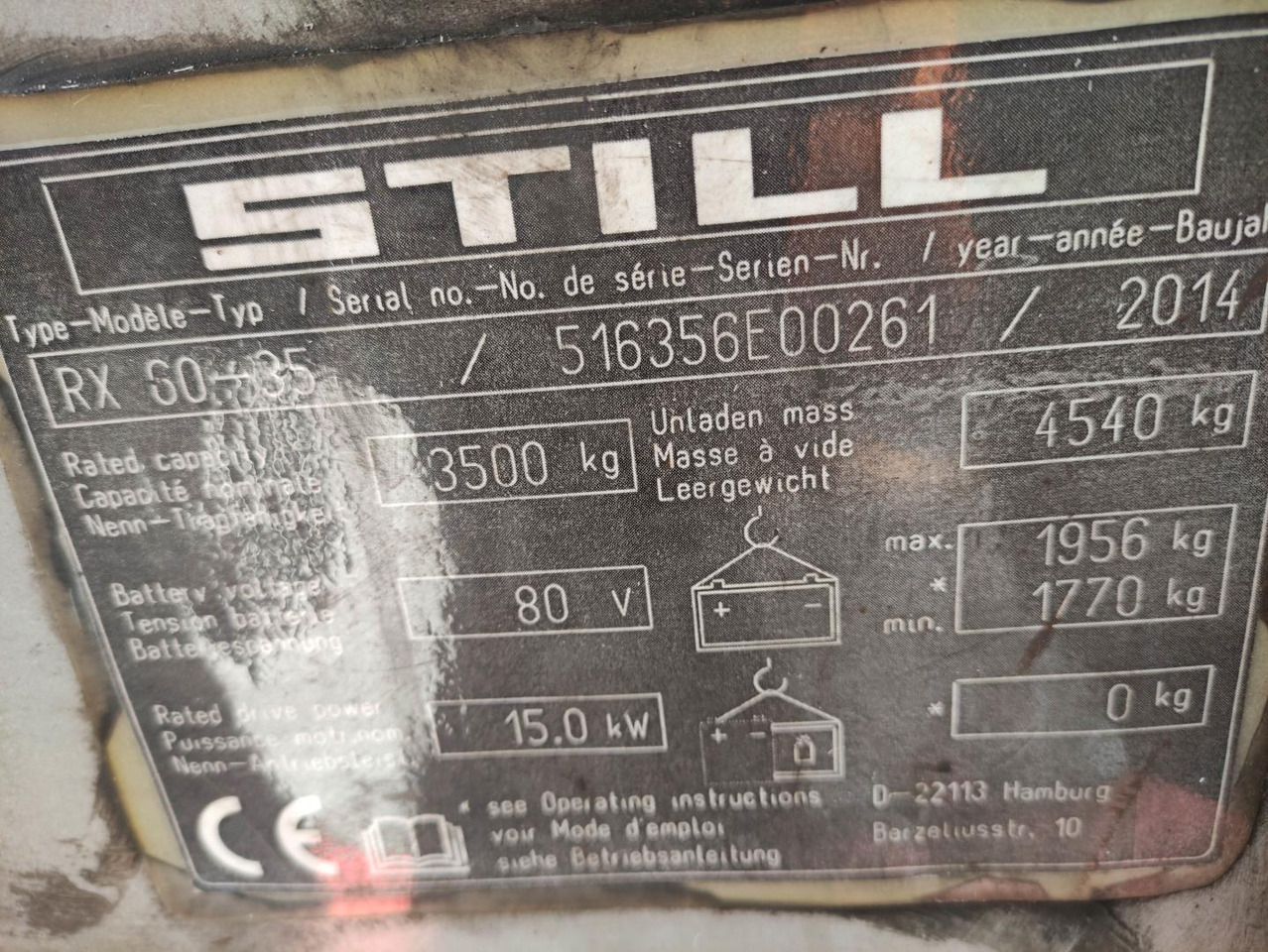 전기 지게차 Still RX60-35 : 사진 6