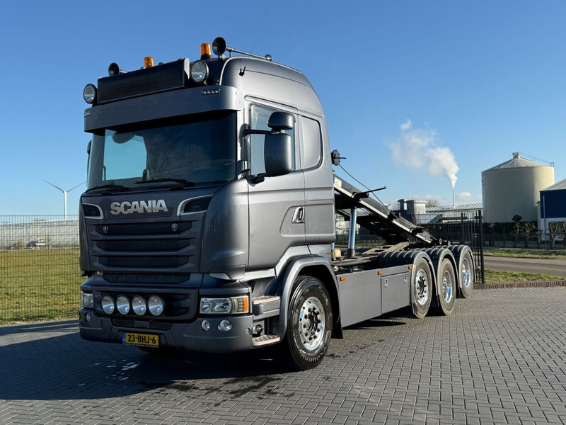 Scania R450 HANDGESCHAKELD, KABELSYSTEEM, ALCOA, LEATHER. - 후크 리프트 트럭 : 사진 1 Scania R450 HANDGESCHAKELD, KABELSYSTEEM, ALCOA, LEATHER. - 후크 리프트 트럭 : 사진 1