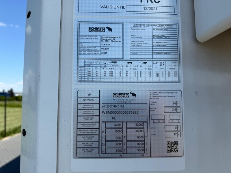 Schmitz Cargobull N/A ALCOA, LIFT AXLE, KLEP, CARRIER, TOP. - 냉동 세미 트레일러 : 사진 3 Schmitz Cargobull N/A ALCOA, LIFT AXLE, KLEP, CARRIER, TOP. - 냉동 세미 트레일러 : 사진 3