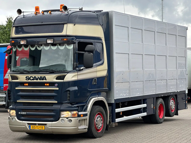 Scania R420 6x2 Topline / 3 Stock Animal Transport / Retarder / Euro 5 - 가축 트럭 : 사진 1 Scania R420 6x2 Topline / 3 Stock Animal Transport / Retarder / Euro 5 - 가축 트럭 : 사진 1
