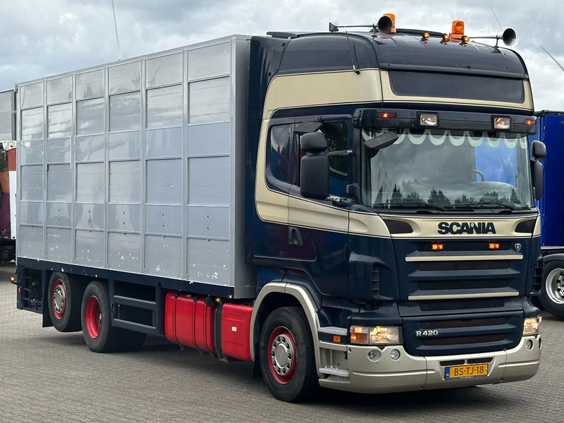 Scania R420 6x2 Topline / 3 Stock Animal Transport / Retarder / Euro 5 - 가축 트럭 : 사진 2 Scania R420 6x2 Topline / 3 Stock Animal Transport / Retarder / Euro 5 - 가축 트럭 : 사진 2