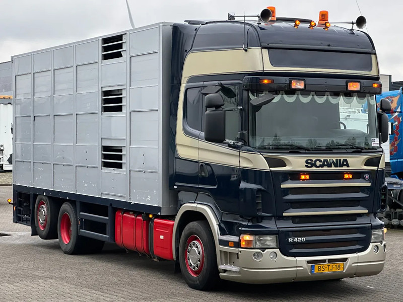 Scania R420 6x2 Topline / 3 Stock Animal Transport / Retarder / Euro 5 - 가축 트럭 : 사진 2 Scania R420 6x2 Topline / 3 Stock Animal Transport / Retarder / Euro 5 - 가축 트럭 : 사진 2