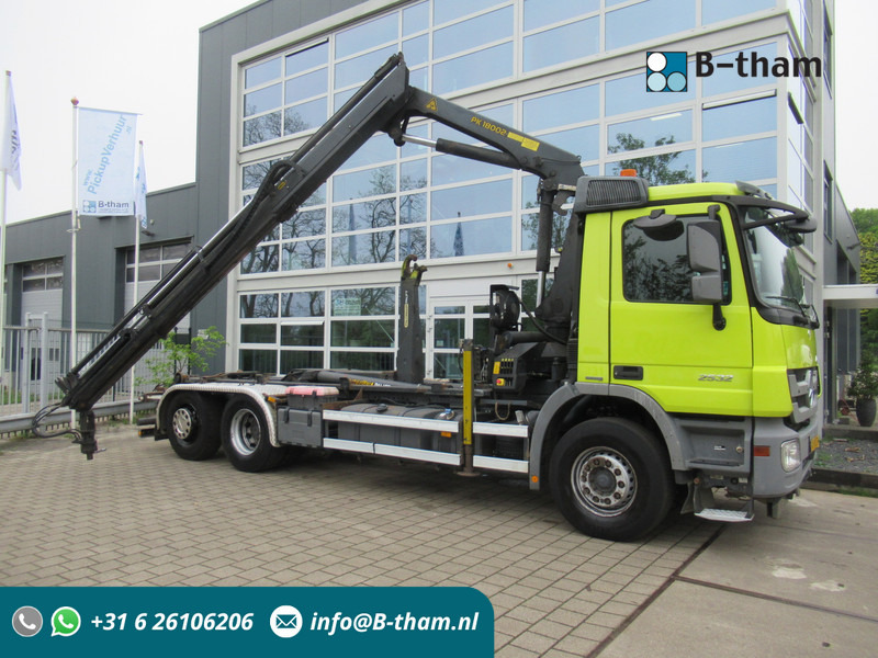 Mercedes-Benz Actros 2532 LTNLA 6X2 Hooklift + Crane, Haak - Kraan - 후크 리프트 트럭, 크레인 트럭 : 사진 1 Mercedes-Benz Actros 2532 LTNLA 6X2 Hooklift + Crane, Haak - Kraan - 후크 리프트 트럭, 크레인 트럭 : 사진 1