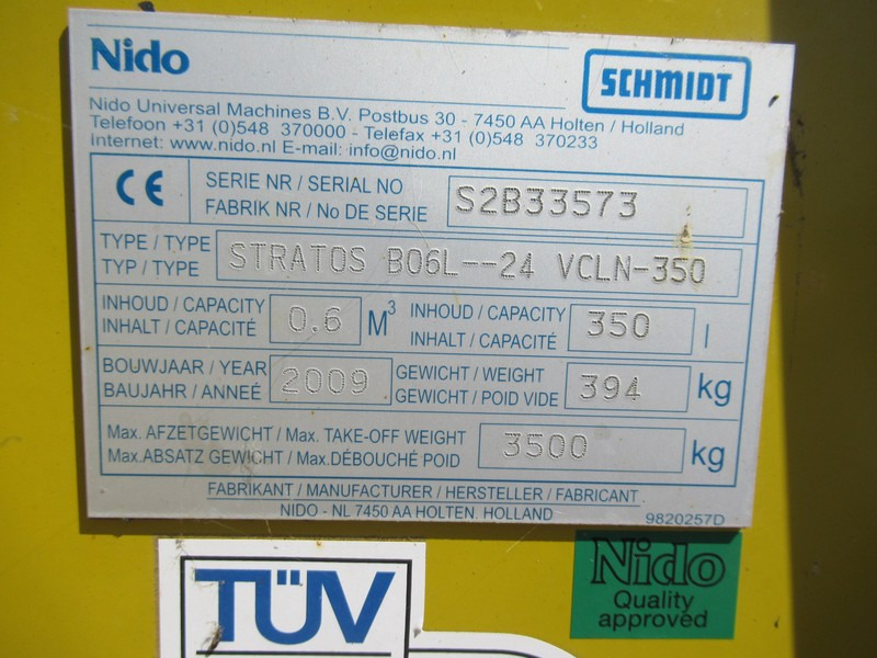 NIDO Stratos B06L-24 VCLN-350 Hydro zoutstrooier 0,6m3 + 350L - 청소 기계 : 사진 3 NIDO Stratos B06L-24 VCLN-350 Hydro zoutstrooier 0,6m3 + 350L - 청소 기계 : 사진 3
