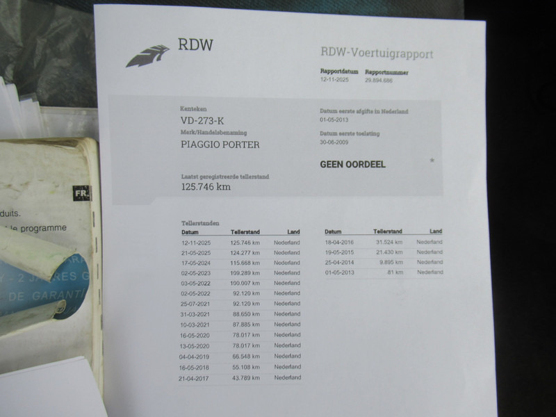 덤프 밴 Piaggio Porter 1.3 Bi-Fuel LPG + Benzine Kipper Tipper : 사진 15 덤프 밴 Piaggio Porter 1.3 Bi-Fuel LPG + Benzine Kipper Tipper : 사진 15