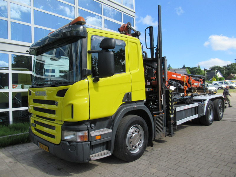 Scania P 340 B 6x2*4 VDL Haak - Kraan ATLAS 206.3E - 후크 리프트 트럭, 크레인 트럭 : 사진 4 Scania P 340 B 6x2*4 VDL Haak - Kraan ATLAS 206.3E - 후크 리프트 트럭, 크레인 트럭 : 사진 4