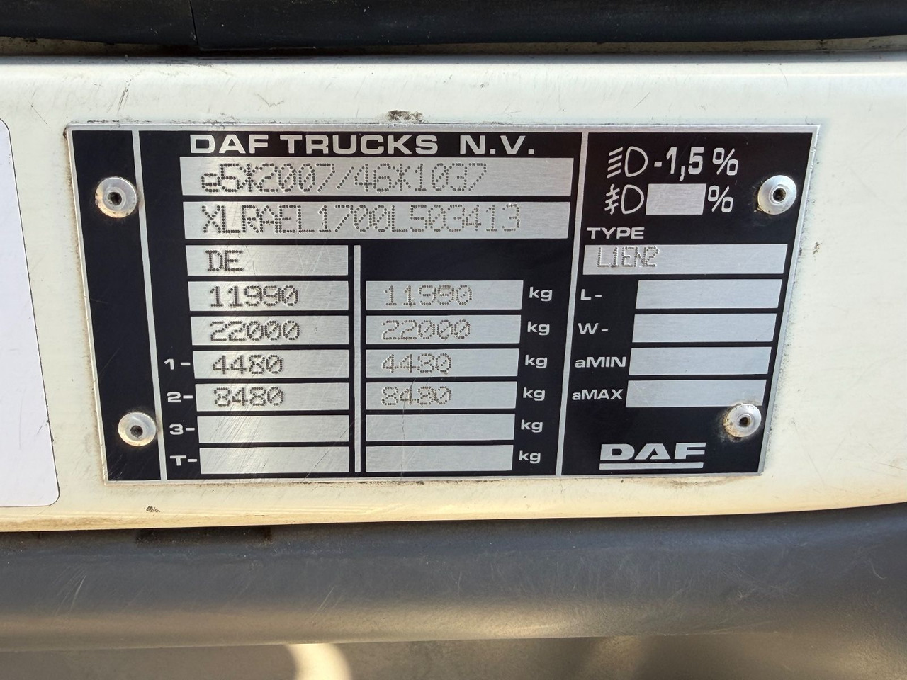 리스  DAF LF 12.230 FA Koffer, Lbw, Ahk., 7.3m, E6, TOP DAF LF 12.230 FA Koffer, Lbw, Ahk., 7.3m, E6, TOP : 사진 20