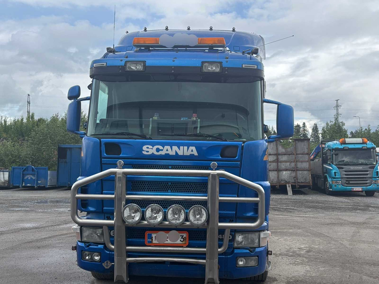 Truck Scania R 164 460 + crane PM 35.5 SP - 드롭사이드/ 플랫베드 트럭, 크레인 트럭 : 사진 2 Truck Scania R 164 460 + crane PM 35.5 SP - 드롭사이드/ 플랫베드 트럭, 크레인 트럭 : 사진 2