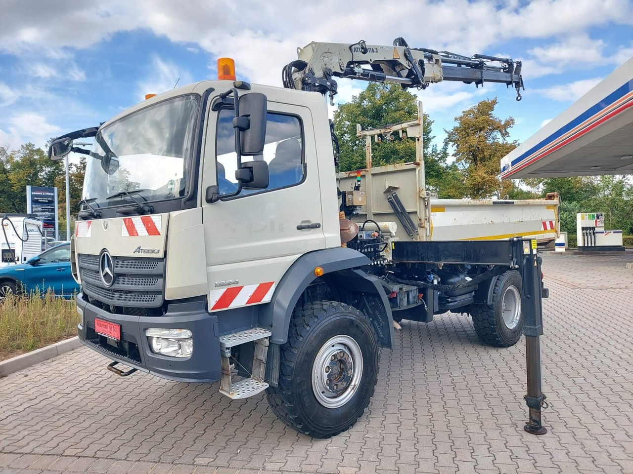 덤프트럭, 크레인 트럭 Mercedes-Benz Atego / 1324 MEILLER 4X4 KRAN ATLAS 116.3 Kipper : 사진 6