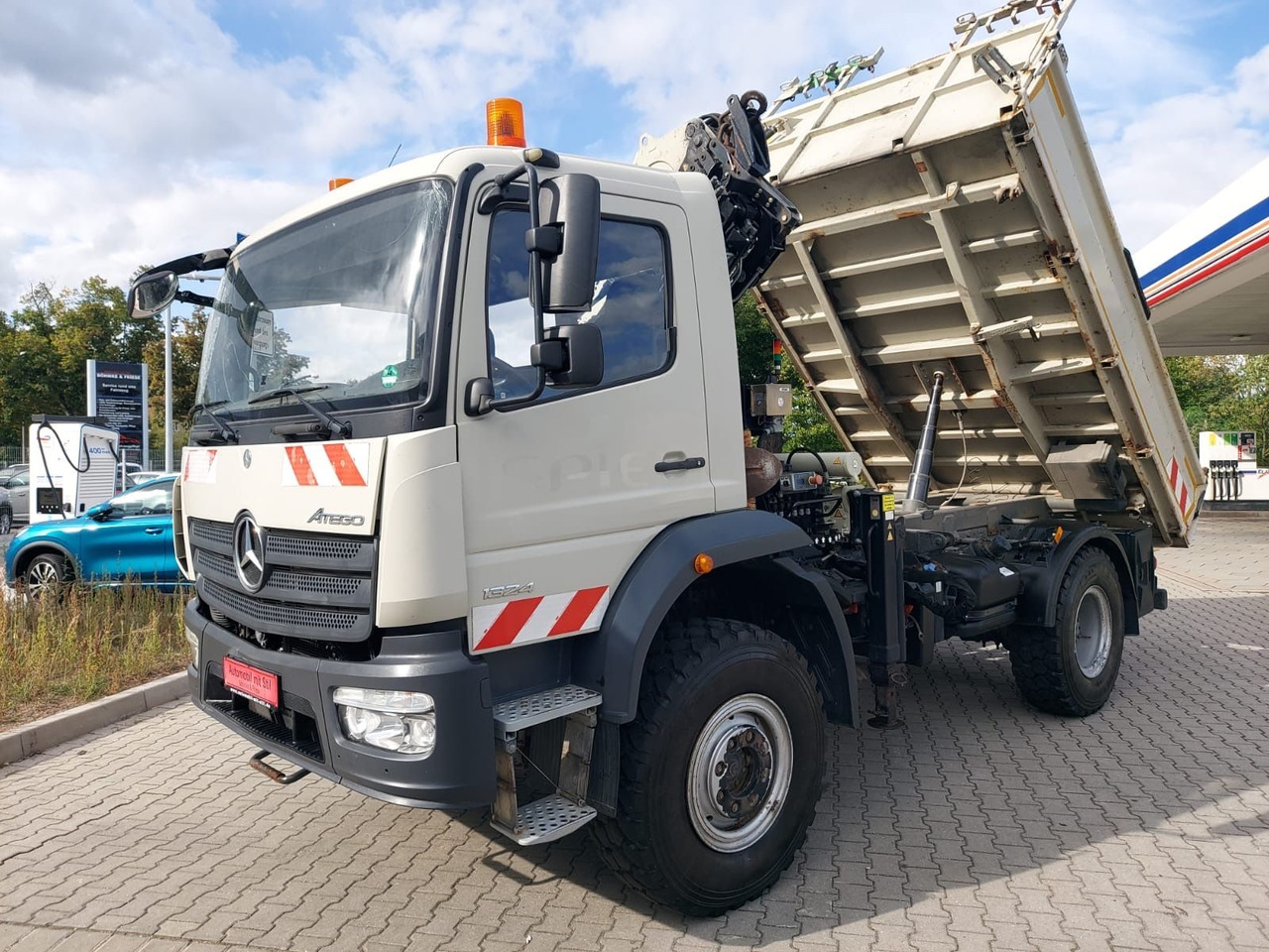 덤프트럭, 크레인 트럭 Mercedes-Benz Atego / 1324 MEILLER 4X4 KRAN ATLAS 116.3 Kipper : 사진 7