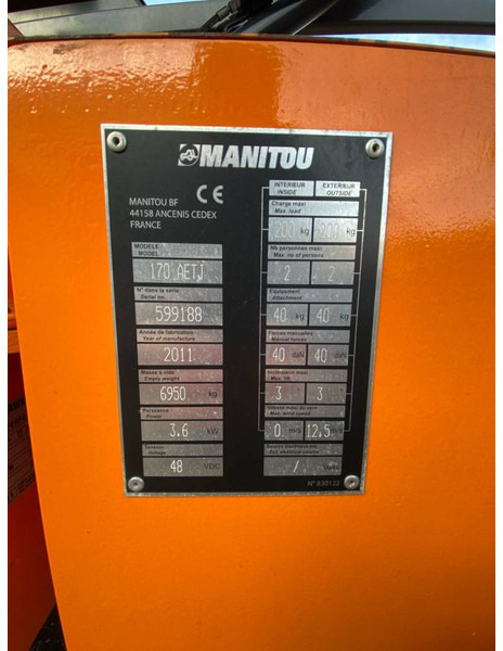 Manitou 170AETJ-L - 관절 붐 : 사진 5 Manitou 170AETJ-L - 관절 붐 : 사진 5