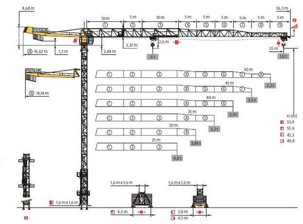 Potain MDT 128 - 타워 크레인 : 사진 1 Potain MDT 128 - 타워 크레인 : 사진 1