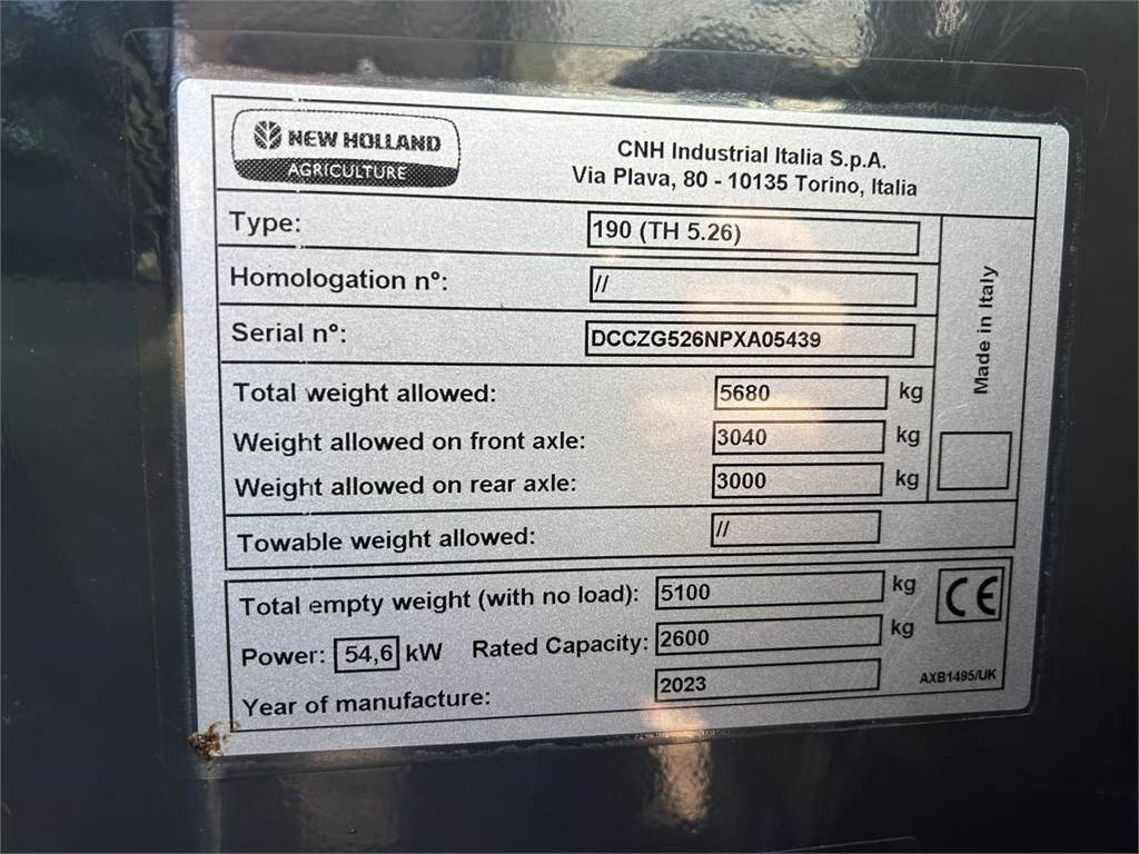 New Holland TH5.26 - 텔레스코픽 핸들러 : 사진 3 New Holland TH5.26 - 텔레스코픽 핸들러 : 사진 3