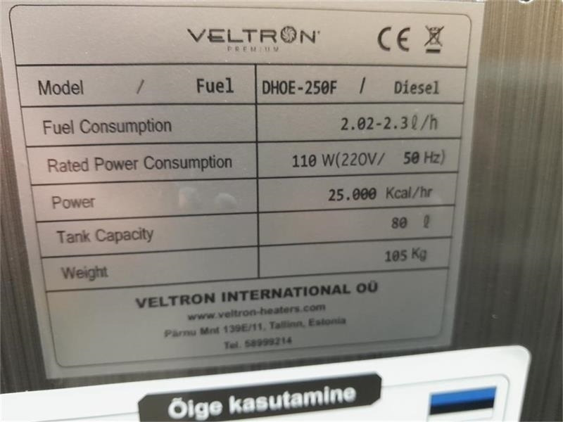 - - - VeLTRON HEATER MED BLÆSER - 건설용 히터 : 사진 5 - - - VeLTRON HEATER MED BLÆSER - 건설용 히터 : 사진 5
