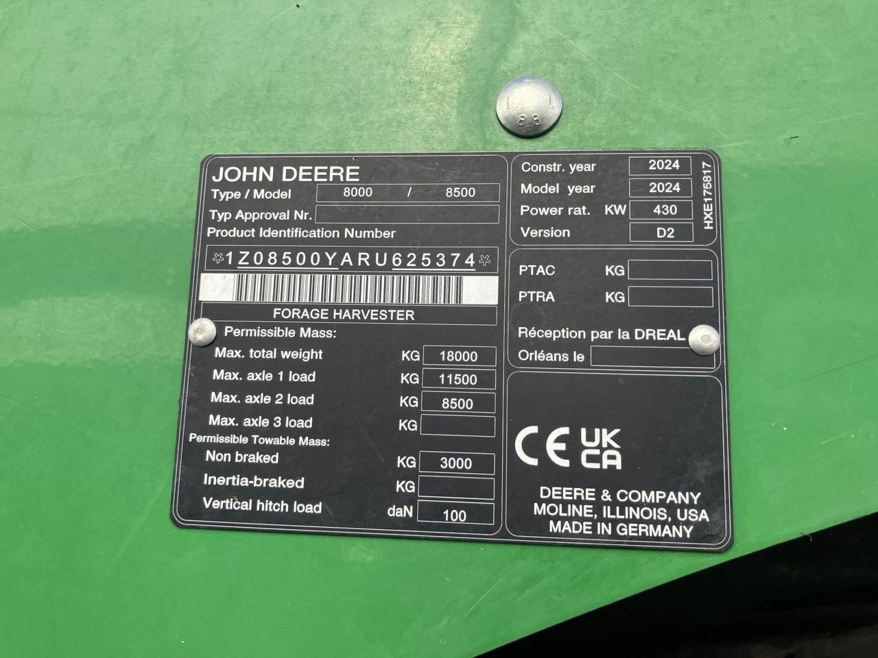 리스  John Deere 8500i John Deere 8500i : 사진 10