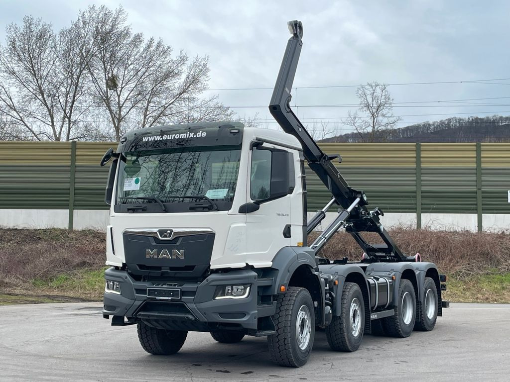 MAN TGS 35.480 8x4 Euro6e Hiab MultLift Abrollkipper - 후크 리프트 트럭, 크레인 트럭 : 사진 2 MAN TGS 35.480 8x4 Euro6e Hiab MultLift Abrollkipper - 후크 리프트 트럭, 크레인 트럭 : 사진 2