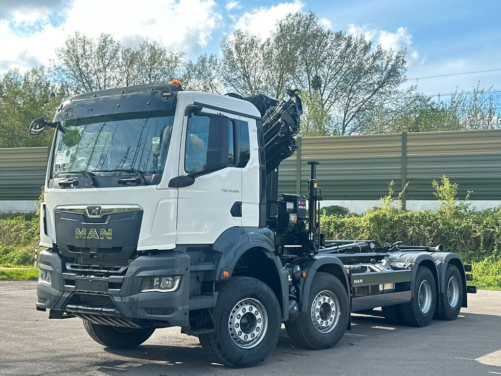 MAN TGS 35.520 8x4 Abrollkipper + Kran HIAB 228-6 - 후크 리프트 트럭, 크레인 트럭 : 사진 3 MAN TGS 35.520 8x4 Abrollkipper + Kran HIAB 228-6 - 후크 리프트 트럭, 크레인 트럭 : 사진 3