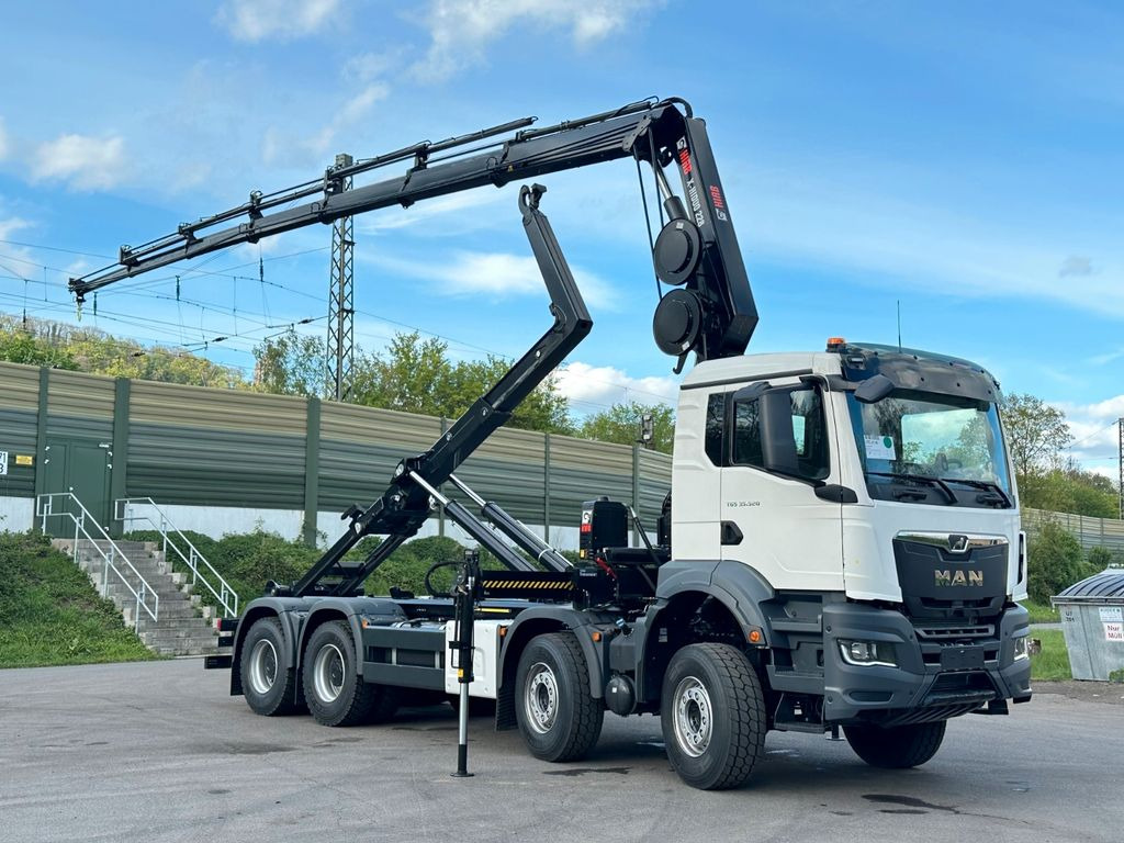 MAN TGS 35.520 8x4 Abrollkipper + Kran HIAB 228-6 - 후크 리프트 트럭, 크레인 트럭 : 사진 1 MAN TGS 35.520 8x4 Abrollkipper + Kran HIAB 228-6 - 후크 리프트 트럭, 크레인 트럭 : 사진 1