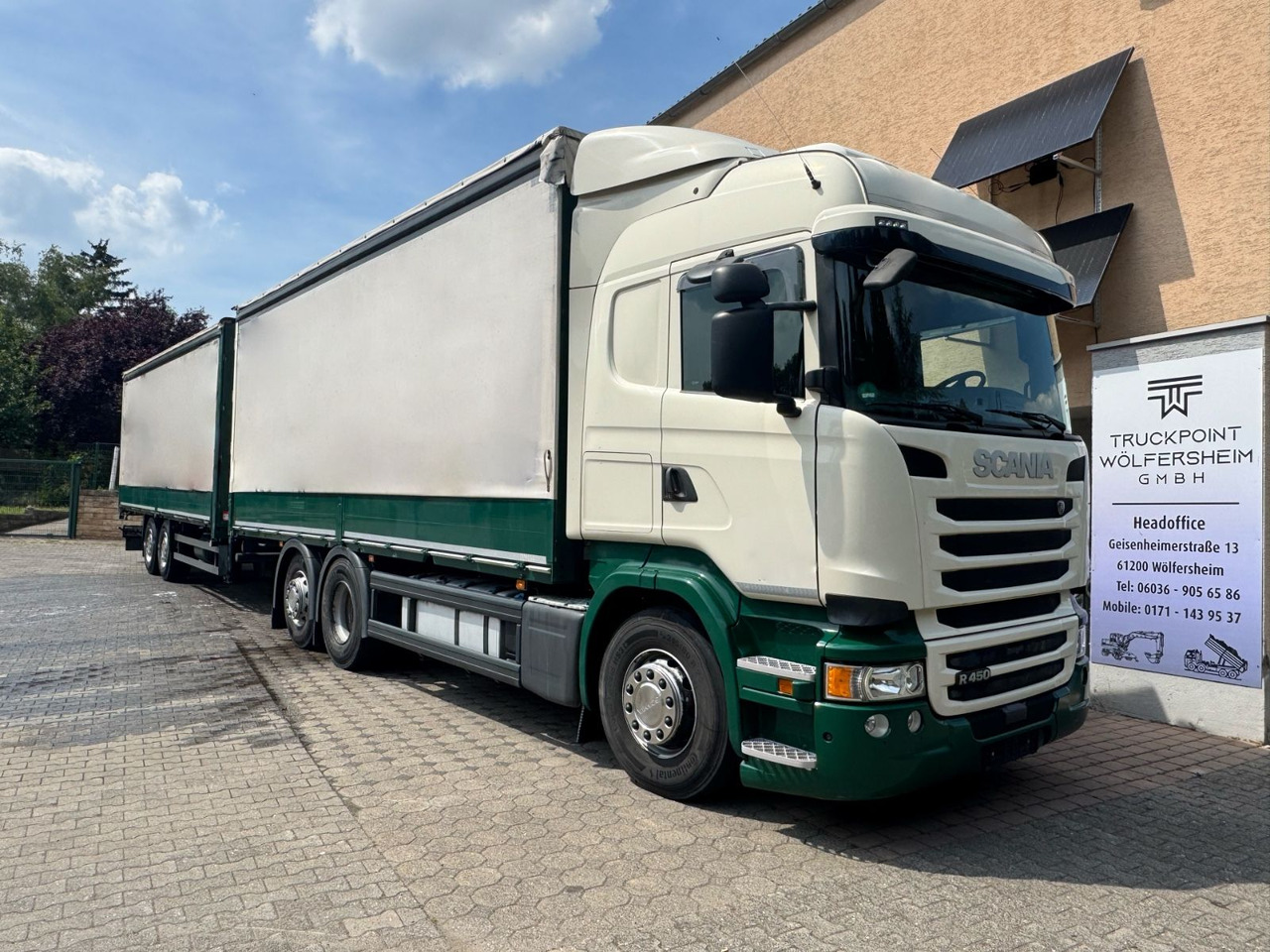 Scania R450/Kupplungspedal/6x2/2xBett/Top-Zustand! - 커튼사이더 트럭 : 사진 1 Scania R450/Kupplungspedal/6x2/2xBett/Top-Zustand! - 커튼사이더 트럭 : 사진 1