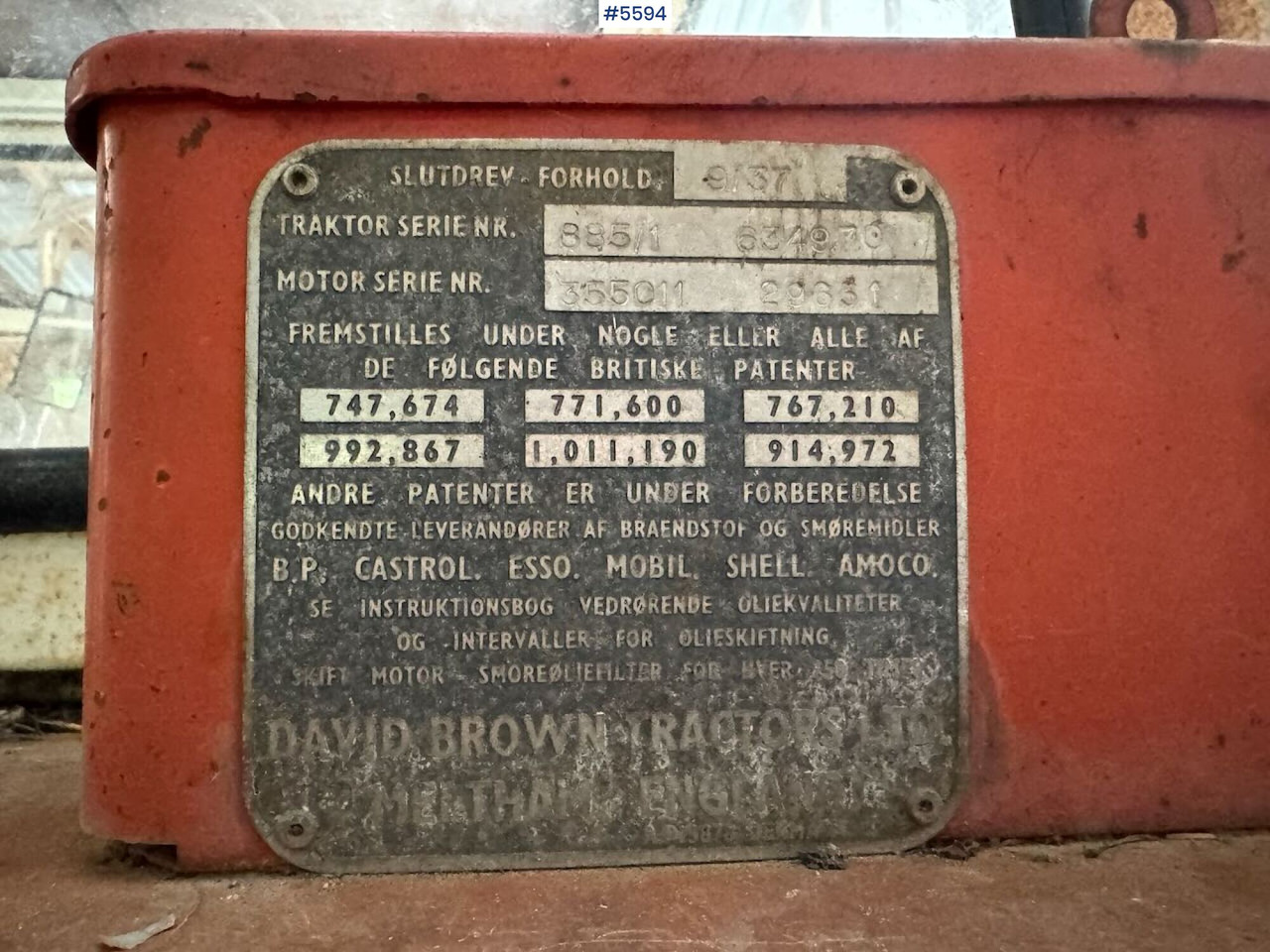 장궤형 트랙터 1974 David Brown 885 w/ loaders and chain. : 사진 14 장궤형 트랙터 1974 David Brown 885 w/ loaders and chain. : 사진 14