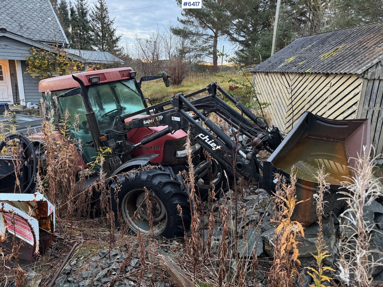 1999 Case IH Maxxum MX 100C w/ front loader, bucket and blade. Repair object. - 장궤형 트랙터 : 사진 1 1999 Case IH Maxxum MX 100C w/ front loader, bucket and blade. Repair object. - 장궤형 트랙터 : 사진 1