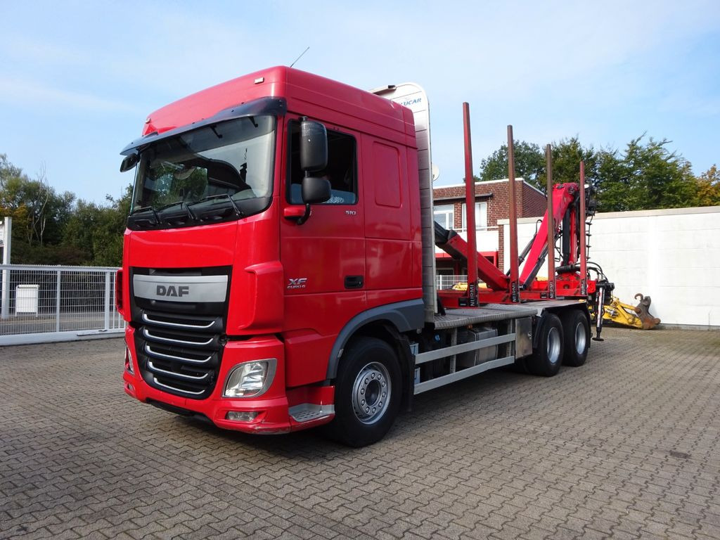 DAF XF 510 + EPSILON M120Z Holzheckladekran +Greifer - 목재 트럭, 크레인 트럭 : 사진 5 DAF XF 510 + EPSILON M120Z Holzheckladekran +Greifer - 목재 트럭, 크레인 트럭 : 사진 5