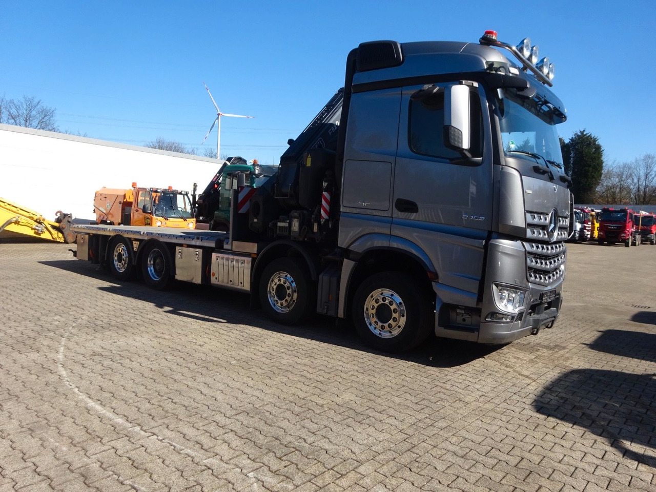 신규 크레인 트럭, 드롭사이드/ 플랫베드 트럭 Mercedes-Benz 3453  Plattform + Fassi F820 Kran  8x2 Mercedes-Benz 3453 FASSI F820 Kran 8x Hydr. Ausschub : 사진 15
