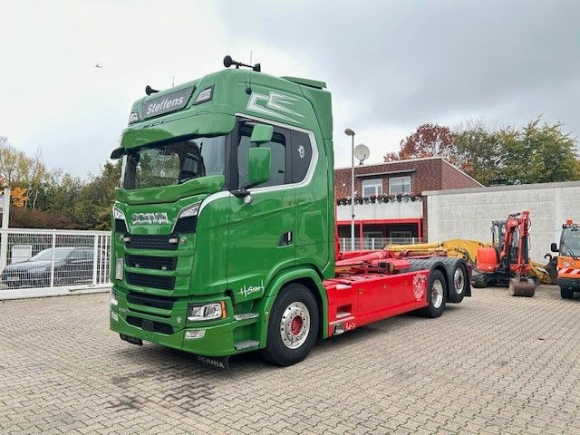 Scania S580 V8 MEILLER Abroller mit Lift+Lenkachse 6x2 - 후크 리프트 트럭 : 사진 3 Scania S580 V8 MEILLER Abroller mit Lift+Lenkachse 6x2 - 후크 리프트 트럭 : 사진 3