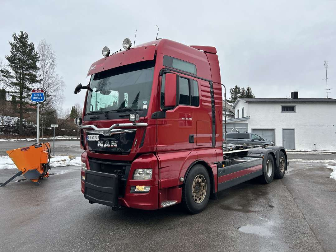 2014 MAN TGX 26.480 Krokbil EU-godkjent Euroklasse 6T - 후크 리프트 트럭 : 사진 1 2014 MAN TGX 26.480 Krokbil EU-godkjent Euroklasse 6T - 후크 리프트 트럭 : 사진 1
