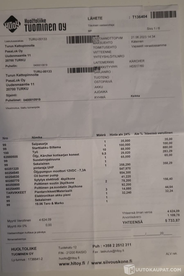 건설기계 Kuumavesipesuri Kärcher Woma 600 bar, vm. 2008, Diesel, Turku : 사진 11