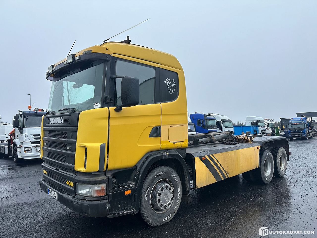 Scania 124, 1996, Pirkkala - 후크 리프트 트럭 : 사진 1 Scania 124, 1996, Pirkkala - 후크 리프트 트럭 : 사진 1