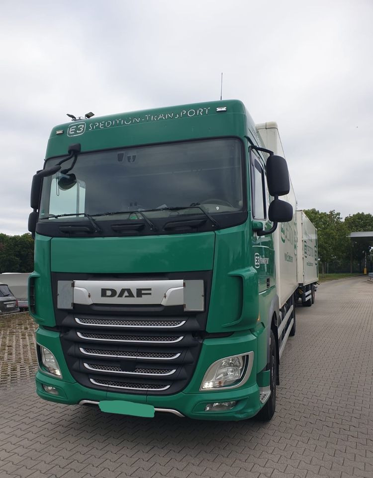 DAF XF ZESTAW TANDEM 2021 ORYGINALNY PRZEBIEG z Niemiec / PRZEJAZDOWY Z WINDĄ / - 박스 트럭 : 사진 1 DAF XF ZESTAW TANDEM 2021 ORYGINALNY PRZEBIEG z Niemiec / PRZEJAZDOWY Z WINDĄ / - 박스 트럭 : 사진 1