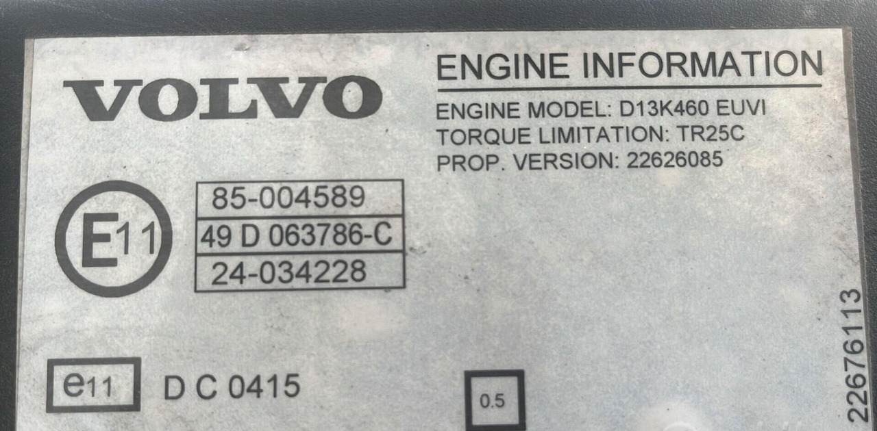 Motore Volvo FH 460 D13K 2019 - 엔진 트럭 용 : 사진 3 Motore Volvo FH 460 D13K 2019 - 엔진 트럭 용 : 사진 3