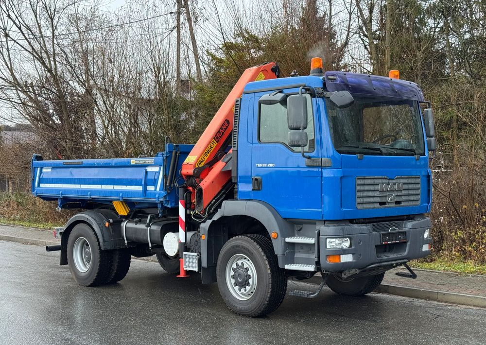 MAN * MAN 18 280 * Kiper Wywrotka * 4x4 * HDS Palfinger 120 STAN BARDZO DOBRY * Sprowadzony - 덤프트럭 : 사진 2 MAN * MAN 18 280 * Kiper Wywrotka * 4x4 * HDS Palfinger 120 STAN BARDZO DOBRY * Sprowadzony - 덤프트럭 : 사진 2