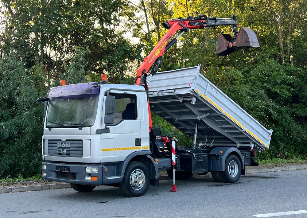 MAN MAN TGL 12-240 Kiper Wywrotka 4x2 Kran PALFINGER PK 12500 BARDZO DOBRY STAN - 덤프트럭 : 사진 1 MAN MAN TGL 12-240 Kiper Wywrotka 4x2 Kran PALFINGER PK 12500 BARDZO DOBRY STAN - 덤프트럭 : 사진 1