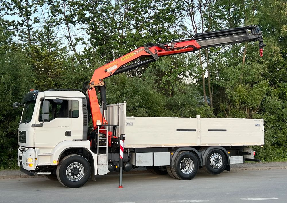 드롭사이드/ 플랫베드 트럭, 크레인 트럭 MAN * TGA 26-440 * 4x6 Hydrodrive * HDS Palfinger PK 20002 * Bardzo Dobry Stan : 사진 16