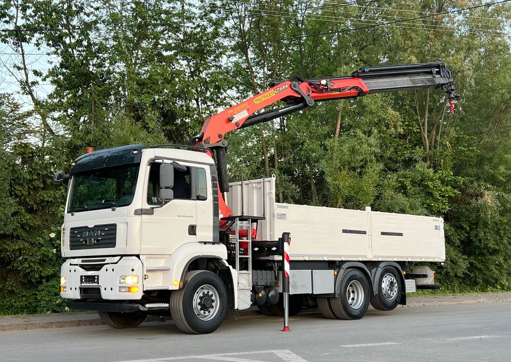 드롭사이드/ 플랫베드 트럭, 크레인 트럭 MAN * TGA 26-440 * 4x6 Hydrodrive * HDS Palfinger PK 20002 * Bardzo Dobry Stan : 사진 15
