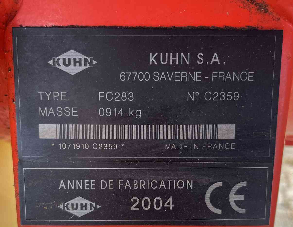 Kuhn FC283 schijvenmaaier achtermaaier weidebouwmachines - 모어 : 사진 4 Kuhn FC283 schijvenmaaier achtermaaier weidebouwmachines - 모어 : 사진 4