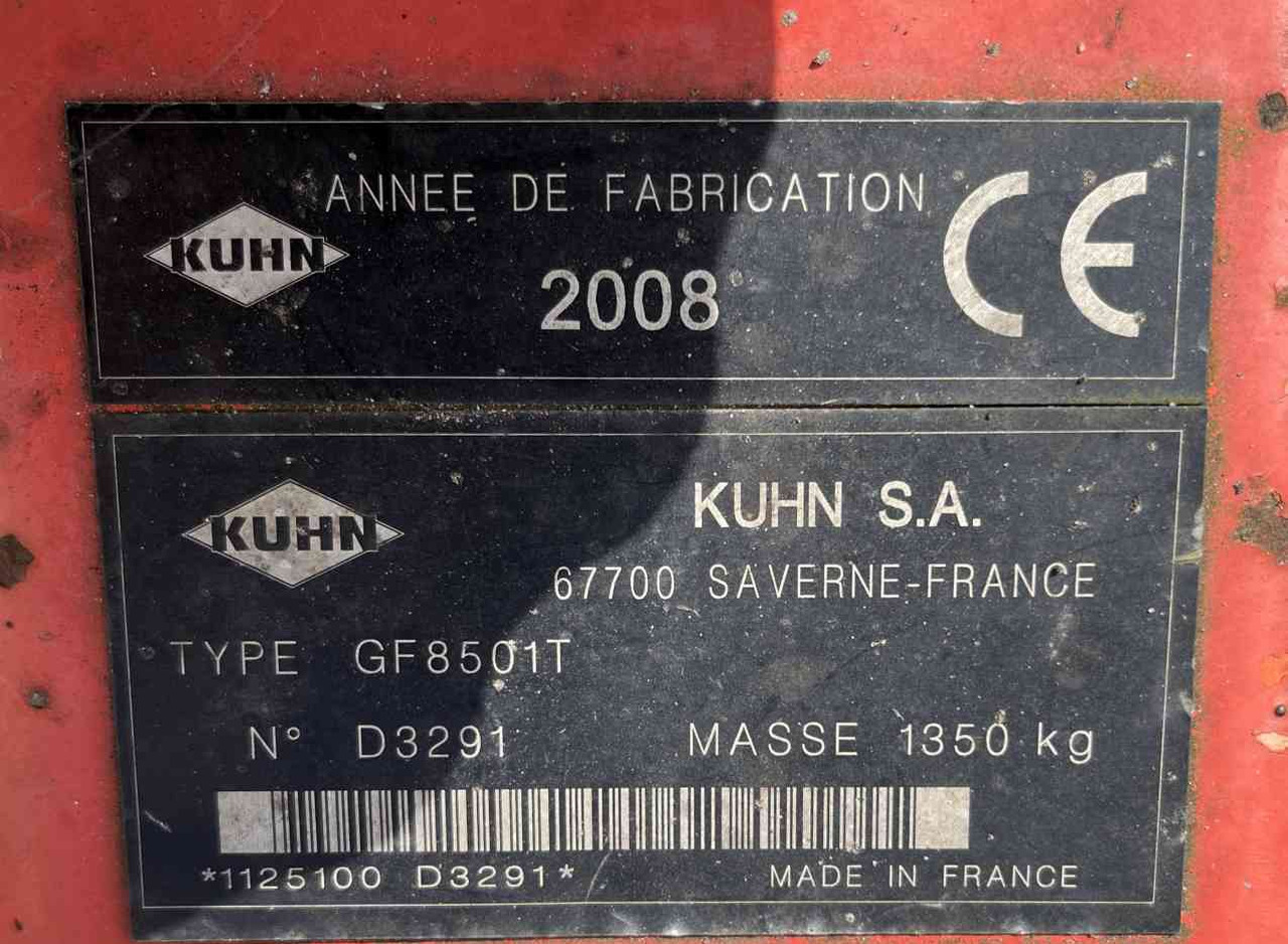 Kuhn GF 8501T Tedder Schudder Kreiselheuer weidebouwmachines - 반전기/ 레이크 : 사진 4 Kuhn GF 8501T Tedder Schudder Kreiselheuer weidebouwmachines - 반전기/ 레이크 : 사진 4