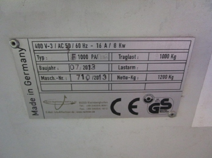 STAPELWENDER RACHNER F 1000 MIT LÜFTER UND RÜTTLER - 인쇄 기계 : 사진 4 STAPELWENDER RACHNER F 1000 MIT LÜFTER UND RÜTTLER - 인쇄 기계 : 사진 4