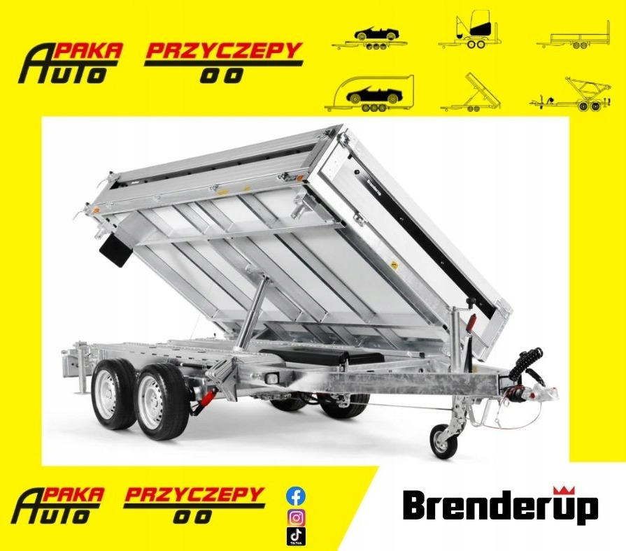 Wywrotka trójstronna 3,25x1,80 Brenderup 3500 / Three-way tipper 3,25x1,80 Brenderup 3500 - 덤프 트레일러 : 사진 1 Wywrotka trójstronna 3,25x1,80 Brenderup 3500 / Three-way tipper 3,25x1,80 Brenderup 3500 - 덤프 트레일러 : 사진 1