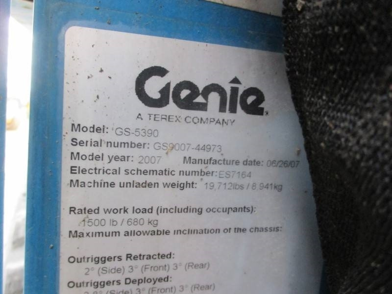 리스 Genie GS 5390 RT Genie GS 5390 RT : 사진 13 리스 Genie GS 5390 RT Genie GS 5390 RT : 사진 13