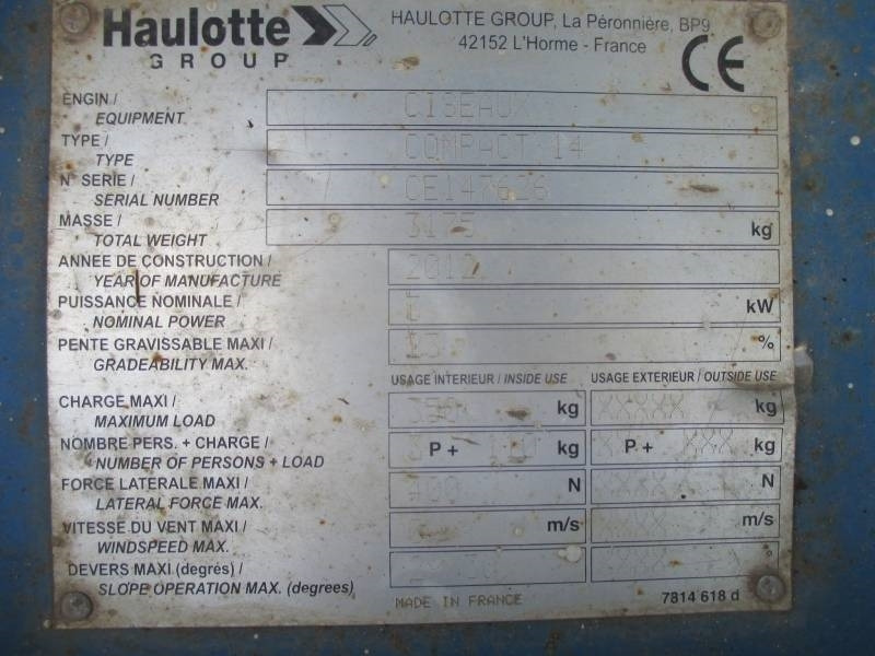 리스 Haulotte Compact 14 Haulotte Compact 14 : 사진 9 리스 Haulotte Compact 14 Haulotte Compact 14 : 사진 9