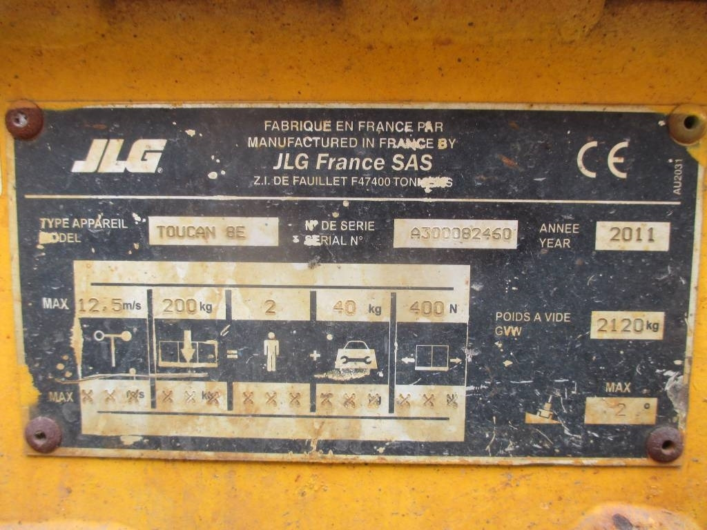 수직 마스트 리프트 JLG Toucan 8 E : 사진 9 수직 마스트 리프트 JLG Toucan 8 E : 사진 9