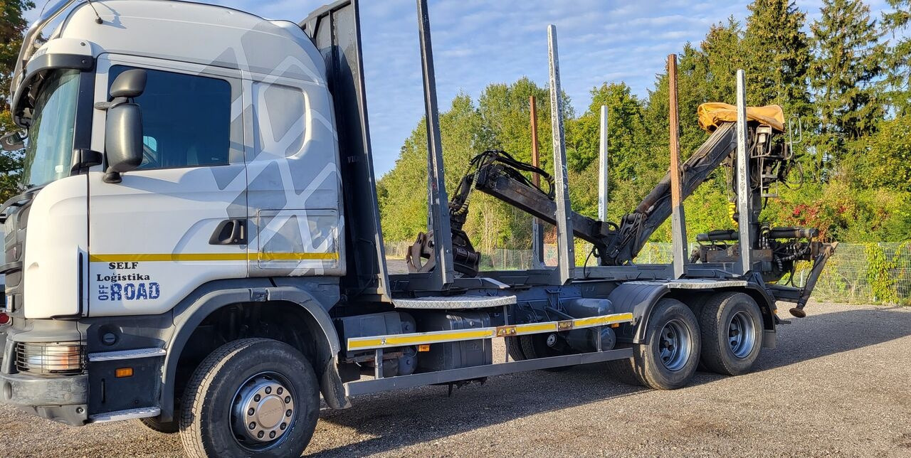 Scania G480 - 목재 트럭, 크레인 트럭 : 사진 1 Scania G480 - 목재 트럭, 크레인 트럭 : 사진 1