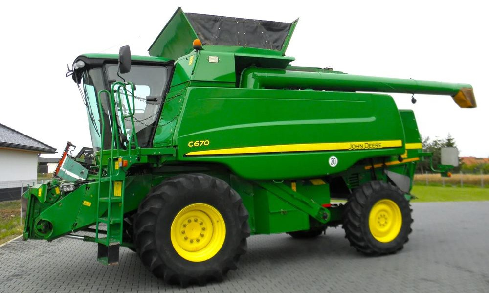 John Deere C 670 2008 Rok, heder 7,6m, 1900 mtg, Nie Malowany, Stan Idealny - 목초수확기 : 사진 5 John Deere C 670 2008 Rok, heder 7,6m, 1900 mtg, Nie Malowany, Stan Idealny - 목초수확기 : 사진 5